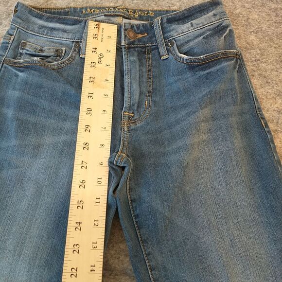 American Eagle Jean Mens 28x30 Original Straight Dark Blue Stretch Denim Pants. - Picture 2 of 9